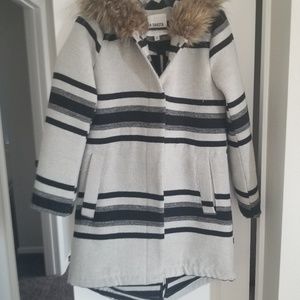 Long coat with furry hood